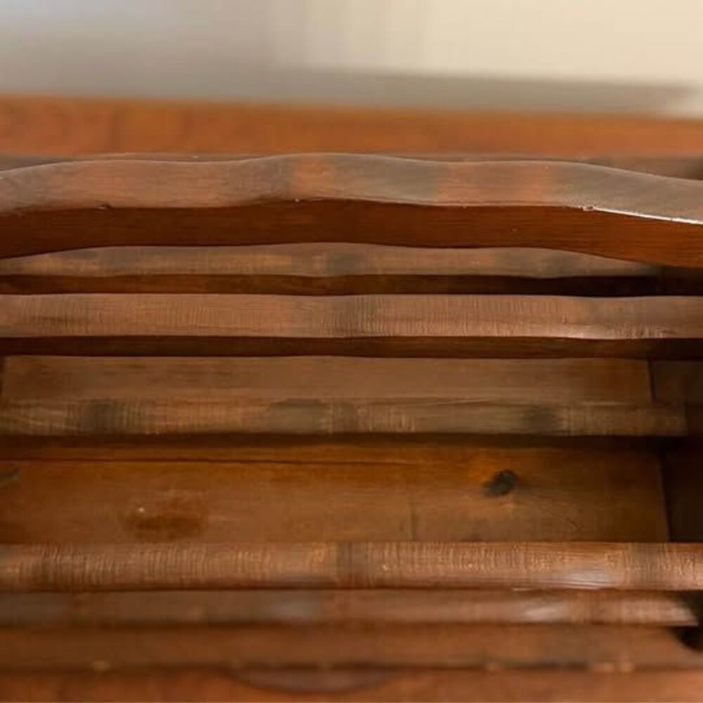 Vintage Wooden Magazine Rack - Picture 5 of 9
